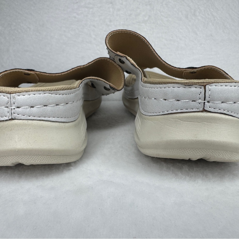 Atalina Sparkle & Cream Tan Sandal with a Logo Insole - Picture 8 of 14
